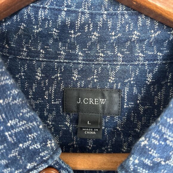 J Crew Long Sleeved Men's Blue Button Down Size Large - Picture 4 of 7